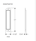 Rocky Mountain Arched Flush Pull - 2 1/2" x 9"