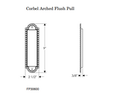 Rocky Mountain Corbel Arched Flush Pull – 2 1/2″ x 9″