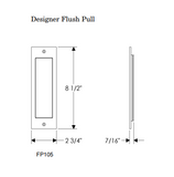 Rocky Mountain Designer Flush Pull – 2 3/4″ x 8 1/2″