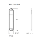 Rocky Mountain Ellis Flush Pull – 2 1/2″ x 11″