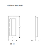 Rocky Mountain Flush Pull with Cover – 4″ x 10″