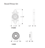 Rocky Mountain Briggs Privacy Set – 2 1/2" x 2 1/2"