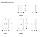 Rocky Mountain Convex Privacy Set – 2 1/2″ x 4 1/2″