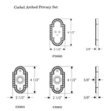 Rocky Mountain Corbel Arched Privacy Set – 2 1/2″ x 4 1/2″