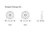 Rocky Mountain Designer Passage Set –  3 1/2" x 3 1/2"
