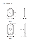 Rocky Mountain Ellis Privacy Set – 3″ x 5″