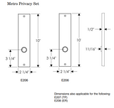 Rocky Mountain Metro Privacy Set – 2 1/4″ x 10″