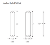 Rocky Mountain Arched Push/Pull Set 2 1/2″ x 13″