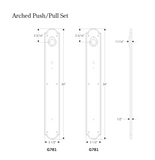 Rocky Mountain Arched Push/Pull Set – 3 1/2″ x 26″