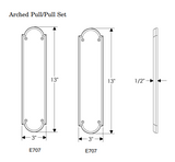 Rocky Mountain Arched Push/Pull Set 3″ x 13″