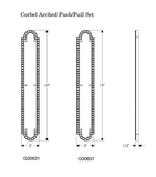 Rocky Mountain Corbel Arched Push/Pull Set – 3″ x 19″