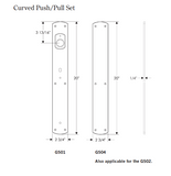 Rocky Mountain Curved Push/Pull Set – 2 3/4″ x 20″