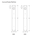 Rocky Mountain Curved Push/Pull Set – 3 1/2″ x 26″
