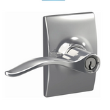 Schlage Custom Latitude Single Cylinder Keyed Entry Door Lever Set with Century Trim