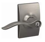 Schlage Custom Latitude Single Cylinder Keyed Entry Door Lever Set with Century Trim