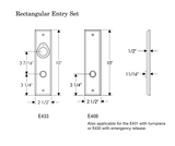Rocky Mountain Rectangular Entry Set 2 1/2″ x 10″