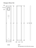 Rocky Mountain Flute Entry Set – 3 1/2″ x 24″ - 3" x 8" Interior Designer Escutcheon
