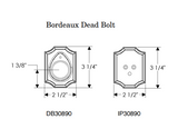 Rocky Mountain Bordeaux Dead Bolt 2 1/2" x 3 1/4"