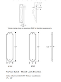 Rocky Mountain Arched Thumblatch Gate Hardware 3" x 13