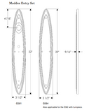 Rocky Mountain Maddox Entry Set – 3 1/2″ x 22″ - 2 1/2" x 10" Interior Maddox Escutcheon