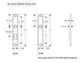 Rocky Mountain Arched Multi-Point Entry Set – 1 3/4″ x 11″