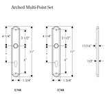 Rocky Mountain Arched Multi-Point Entry Set – 1 3/4″ x 11″