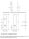 Rocky Mountain Metro Keyed Gate Hardware 2 1/2" x 13"