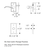 Rocky Mountain Rectangular Gate Hardware 2 1/2" x 4 1/2"