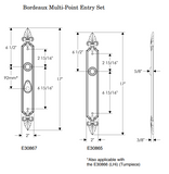 Rocky Mountain Bordeaux Multi-Point Entry Set – 2″ x 17″
