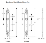 Rocky Mountain Bordeaux Multi-Point Entry Set – 2″ x 17″