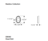Rocky Mountain Maddox Dead Bolt 2 3/8" x 3 5/16"