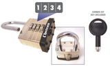 Chateau C-350-COMB 50mm Heavy-Duty 4-Wheel Resettable Steel Combination Padlock, Carded
