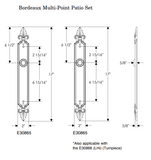 Rocky Mountain Bordeaux Multi-Point Patio Set – 2″ x 17″