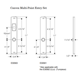 Rocky Mountain Convex Multi-Point Entry Set – 1 3/4″ x 11″