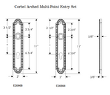 Rocky Mountain Corbel Arched Multi-Point Entry Set – 2″ x 11″