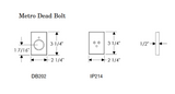 Rocky Mountain Metro Dead Bolt 2 1/4″ x 3 1/4″
