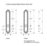 Rocky Mountain Corbel Arched Multi-Point Patio Set – 2″ x 11″