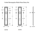 Rocky Mountain Corbel Rectangular Multi-Point Entry Set – 2″ x 11″