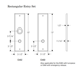 Rocky Mountain Rectangular Entry Set 3 1/2″ x 13″