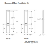 Rocky Mountain Hammered Multi-Point Patio Set – 1 3/4″ x 11″