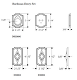 Rocky Mountain Bordeaux Entry Set 2 1/2″ x 4 1/2″