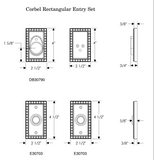 Rocky Mountain Corbel Rectangular Entry Set 2 1/2″ x 4 1/2″