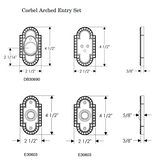Rocky Mountain Corbel Arched Entry Set 2 1/2″ x 4 1/2″