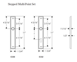 Rocky Mountain Stepped Multi-Point Entry Set – 1 3/4″ x 11″