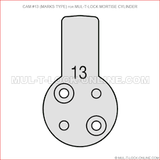 Cam for Mortise Cylinder Marks® Type
