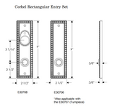 Rocky Mountain Corbel Rectangular Entry Set 2 1/2″ x 9″