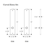 Rocky Mountain Curved Entry Set 2 1/2″ x 13″ (5 1/2″ C-C)