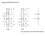 Rocky Mountain Stepped Multi-Point Entry Set – 1 3/4″ x 11″