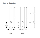 Rocky Mountain Curved Entry Set 2 1/2″ x 13″ (5 1/2″ C-C)