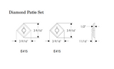 Rocky Mountain Diamond Entry Set 3 9/16″